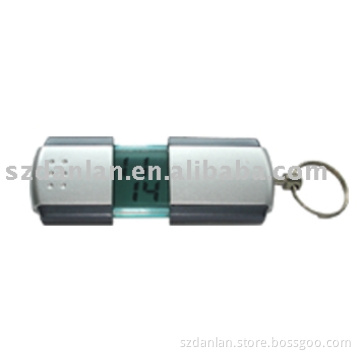 key chain with clock
